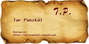 Tar Paszkál névjegykártya